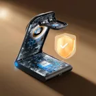 Joyroom JR-W15 Vezeték Nélküli Töltő 3in1 + MagSafe - Fekete