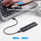 Orico PWM2-G2 USB3.2 Gen2 Type-C M.2 NVMe SSD ház 10Gb/s - Fekete
