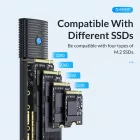 Orico PWM2-G2 USB3.2 Gen2 Type-C M.2 NVMe SSD ház 10Gb/s - Fekete