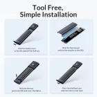 Orico PWM2-G2 USB3.2 Gen2 Type-C M.2 NVMe SSD ház 10Gb/s - Fekete