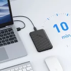 Orico 2,5" HDD/SSD Ház USB-C 3.1 Gen1 SATA 3.0 + Kábel - UASP+TRIM - Fekete