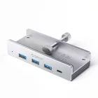 Orico MH4PC USB-C HUB 3x USB-A 3.0 + 1x USB-C 3.0 - Ezüst