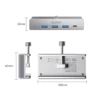 Orico MH4PC USB-C HUB 3x USB-A 3.0 + 1x USB-C 3.0 - Ezüst