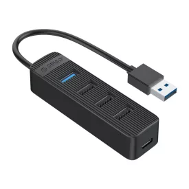   Orico TWU32-4A USB-A 3.1 HUB - 1x USB-A 3.1 + 3x USB-A 2.0 + USB-C 5V/3A - Fekete