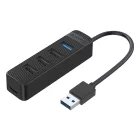 Orico TWU32-4A USB-A 3.1 HUB - 1x USB-A 3.1 + 3x USB-A 2.0 + USB-C 5V/3A - Fekete