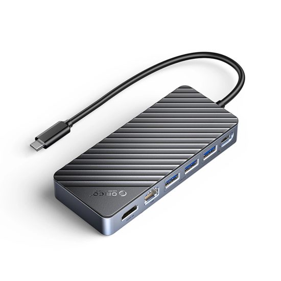 Orico OM28PR-G2 USB-C Dokkolóállomás - M.2 Meghajtónyílással + 1x USB-A 3.2 + 1x USB-C 3.2 + 2x USB-A 2.0 + 1x HDMI + 1x Ethernet
