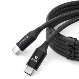 Orico CDX USB-C - USB-C Kábel - 1m 5A 100W - Fekete