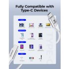 Orico CDX USB-C - USB-C Kábel - 1m 5A 100W - Fehér