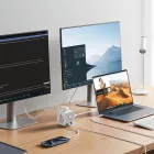 Baseus PowerCombo Hosszabbító Elosztó 7in1 Cube -  3x AC + 3x USB-A + 1x USB-C 1.5m - Fehér