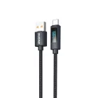 Dudao USB-A - USB-C Kábel Kijelzővel - 1m 66W - Fekete