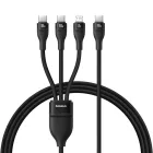 Baseus Flash 3 3in1 USB-C - 2x USB-C + Lightning Kábel - 1.5m 100W - Fekete