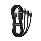 Baseus Flash 3 3in1 USB-C - 2x USB-C + Lightning Kábel - 1.5m 100W - Fekete