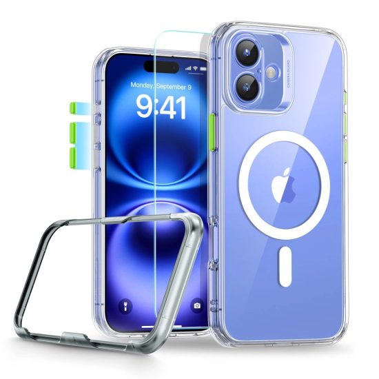 iPhone 16 Tok - ESR Classic Pro Halolock Szett - Átlátszó