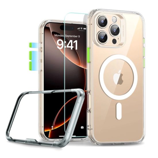 iPhone 16 Pro Max Tok - ESR Classic Pro Halolock Szett - Átlátszó