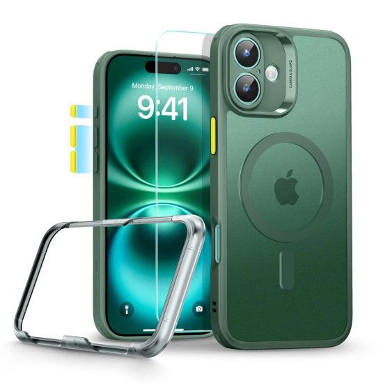 iPhone 16 Tok - ESR Classic Pro Halolock Szett - Zöld