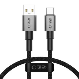 Tech-Protect Ultraboost DNA USB-A - USB-C Kábel - 0.25m 3A 15W - Szürke   Tech-Protect Ultraboost DNA USB-A - USB-C Kábel - 0.25m 3A 15W - Szürke