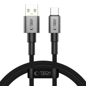 Tech-Protect Ultraboost DNA USB-A - USB-C Kábel - 1m 3A 15W - Szürke   Tech-Protect Ultraboost DNA USB-A - USB-C Kábel - 1m 3A 15W - Szürke