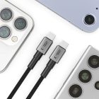 Tech-Protect Ultraboost DNA USB-C - USB-C Kábel - 1m 3A 60W - Szürke