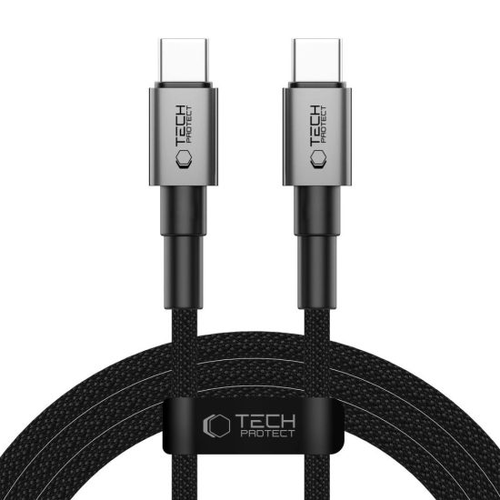 Tech-Protect Ultraboost DNA USB-C - USB-C Kábel - 2m 3A 60W - Szürke