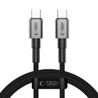 Tech-Protect Ultraboost DNA USB-C - USB-C Kábel - 1m 5A 100W - Szürke