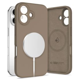 iPhone 16 Tok - Tech-Protect Liquid Silicone MagSafe - Barna iPhone 16 Tok - Tech-Protect Liquid Silicone MagSafe - Barna