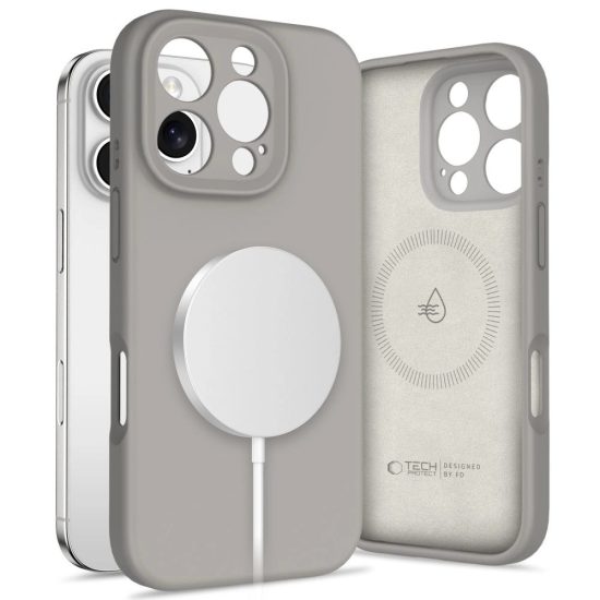 iPhone 16 Pro Max Tok - Tech-Protect Liquid Silicone MagSafe - Szürke