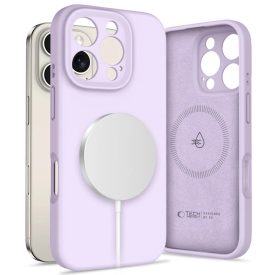 iPhone 16 Pro Max Tok - Tech-Protect Liquid Silicone MagSafe - Lila   iPhone 16 Pro Max Tok - Tech-Protect Liquid Silicone MagSafe - Lila