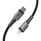 Tech-Protect Ultraboost DNA USB-C - Lightning Kábel - 1m 3A 27W - Szürke