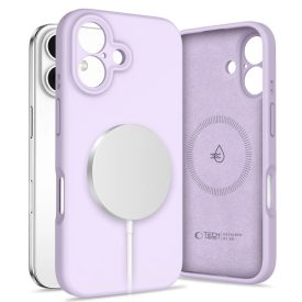 iPhone 16 Tok - Tech-Protect Liquid Silicone MagSafe - Lila iPhone 16 Tok - Tech-Protect Liquid Silicone MagSafe - Lila