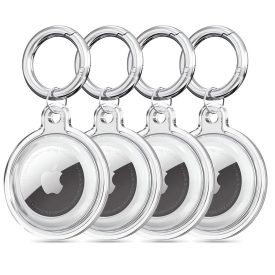 Apple AirTag Tok - Tech-Protect Icon - Átlátszó x 4 db Apple AirTag Tok - Tech-Protect Icon - Átlátszó x 4 db