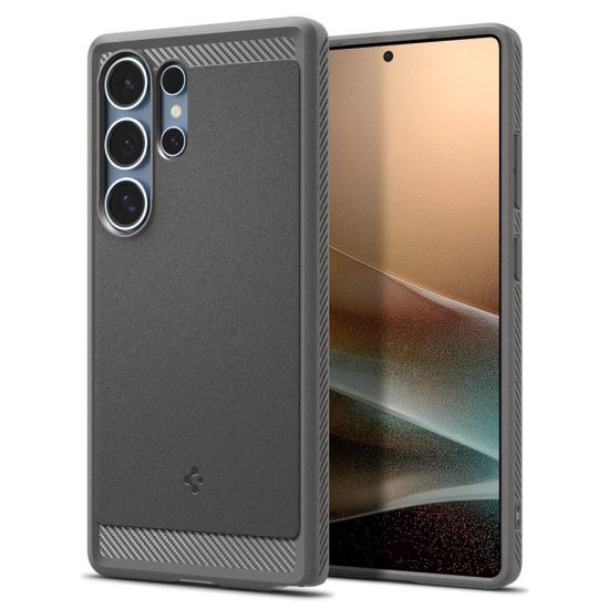 Samsung Galaxy S25 Ultra Tok - Spigen Rugged Armor MagFit + Qi2 - Szürke