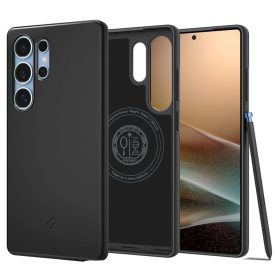   Samsung Galaxy S25 Ultra Tok - Spigen Thin Fit MagFit + Qi2 - Fekete