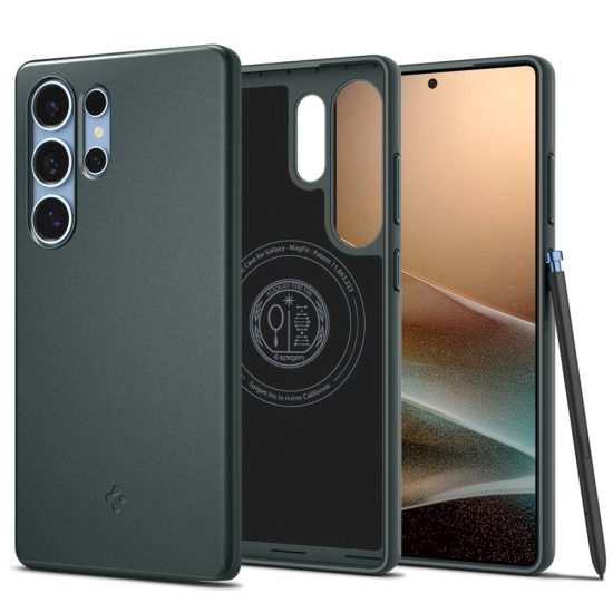 Samsung Galaxy S25 Ultra Tok - Spigen Thin Fit MagFit + Qi2 - Zöld