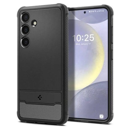 Samsung Galaxy S25 Plus Tok - Spigen Rugged Armor MagFit + Qi2 - Fekete