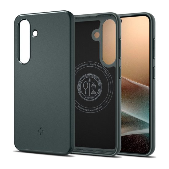 Samsung Galaxy S25 Tok - Spigen Thin Fit MagFit + Qi2 - Zöld