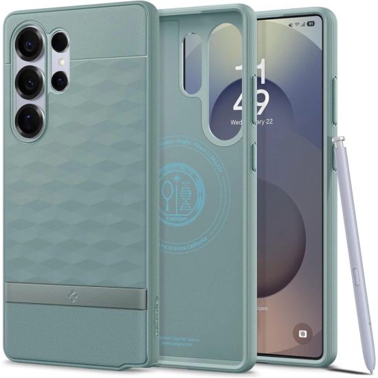 Samsung Galaxy S25 Ultra Tok - Spigen Caseology Parallax MagFit - Zöld