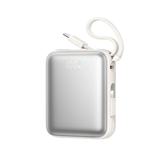 Joyroom JR-PBF27 Power Bank 10000mAh 22.5W + C & iP Kábel - Fehér