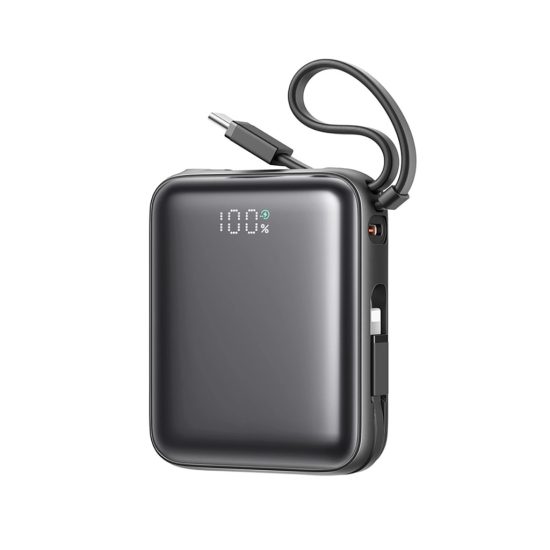 Joyroom JR-PBF27 Power Bank 10000mAh 22.5W + C & iP Kábel - Fekete