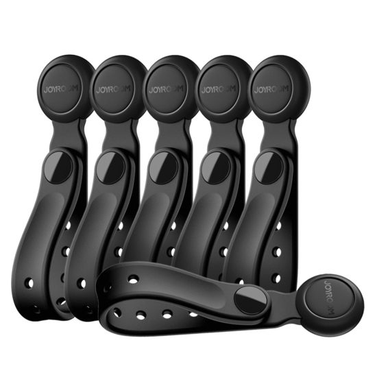 Joyroom JR-ZS422 Szilikon Kábelkötegelő Mágnessel x 6 db - Fekete