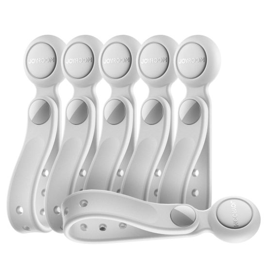 Joyroom JR-ZS422 Szilikon Kábelkötegelő Mágnessel x 6 db - Fehér