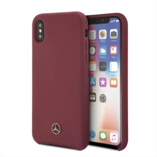 iPhone X/XS Tok - Mercedes Silicone Line - Piros
