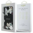 Samsung Galaxy S25 Tok - Guess Grained Printed Flower Pattern MagSafe - Fekete