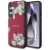 Samsung Galaxy S25 Tok - Guess Grained Printed Flower Pattern MagSafe - Fukszia