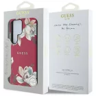 Samsung Galaxy S25 Ultra Tok - Guess Grained Printed Flower Pattern MagSafe - Fukszia