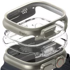 Apple Watch Ultra 1/2 (49mm) Tok - Ringke Slim x 2 db - Átlátszó & Titán