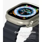 Apple Watch Ultra 1/2 (49mm) Tok - Ringke Slim x 2 db - Átlátszó & Titán