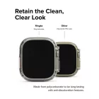 Apple Watch Ultra 1/2 (49mm) Tok - Ringke Slim x 2 db - Átlátszó & Titán