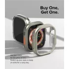Apple Watch Ultra 1/2 (49mm) Tok - Ringke Slim x 2 db - Átlátszó & Titán