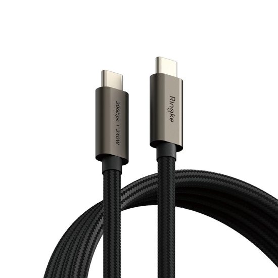 Ringke USB-C - USB-C 3.2 Kábel - 2m 240W - Fekete