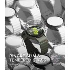 Samsung Galaxy Watch 7 (44mm) Tok és Kijelzővédő - Ringke Slim & Tempered Glass - Fekete